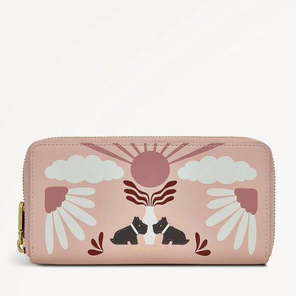 Prairie Pink, Large Leather Zip Around Matinee Wallet RADLEY LONDON, NWT - Picture 1 of 9